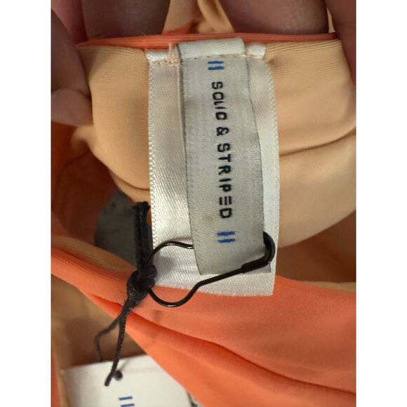 Solid & Striped Peach Coral 2 Piece Twist Front Knotted Swim Bikini Set S/M NWT - Picture 5 of 7